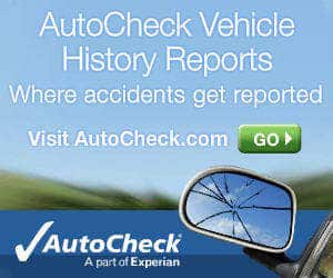 Get a used car history report online from AutoCheck.