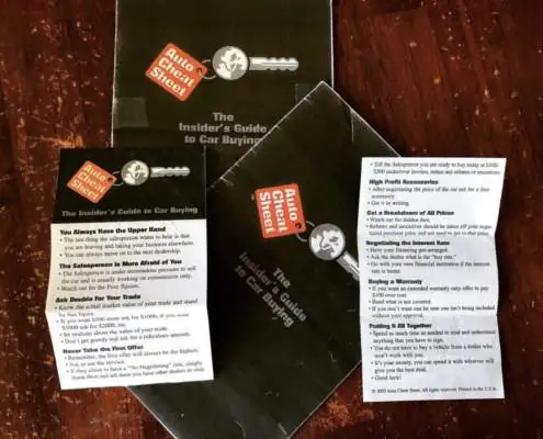 The Original Auto Cheat Sheet Car Buying Guide. The original Auto Cheat Sheet Car Buying Guide